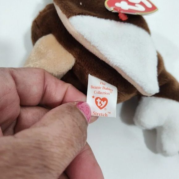 Vintage 1997 Ty Beanie Babies Stretch Ostrich Plush Stuffed Animal with Hang Tag - Picture 4 of 8